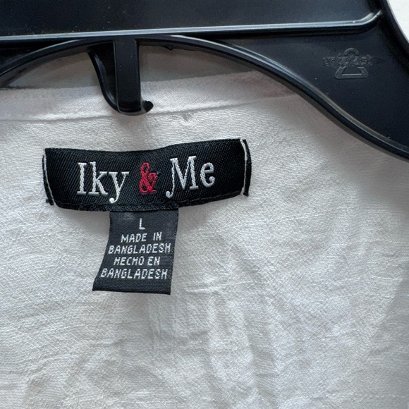 IKY & ME. White Ruffled Crop Blouse with Notched Collar - Picture 8 of 8